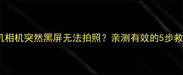 图片 📱朵唯手机相机突然黑屏无法拍照？亲测有效的5步救命指南！1