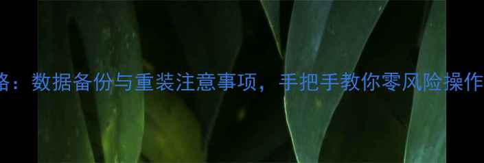 图片 📱电脑刷机全攻略：数据备份与重装注意事项，手把手教你零风险操作（附工具清单）1