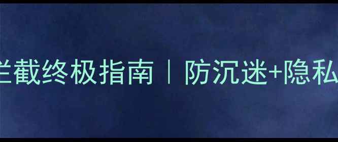 图片 📱电脑网页拦截终极指南｜防沉迷+隐私保护全攻略1