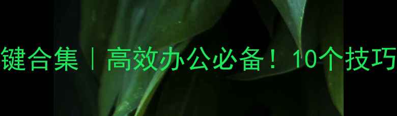 图片 📱💻电脑全屏快捷键合集｜高效办公必备！10个技巧让你效率翻倍💻✨