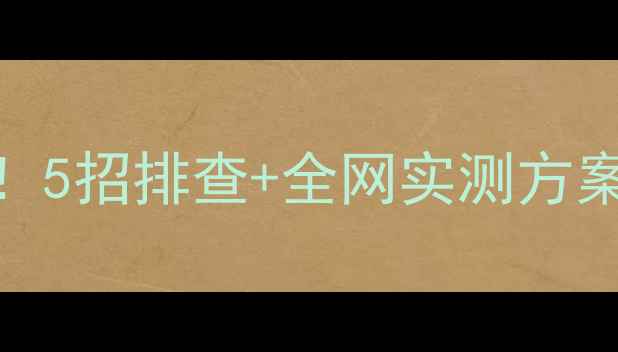 图片 📱💻笔记本电脑没网必看！5招排查+全网实测方案（附赠网络加速工具包）