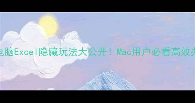 图片 📱💻苹果电脑Excel隐藏玩法大公开！Mac用户必看高效办公指南🔥
