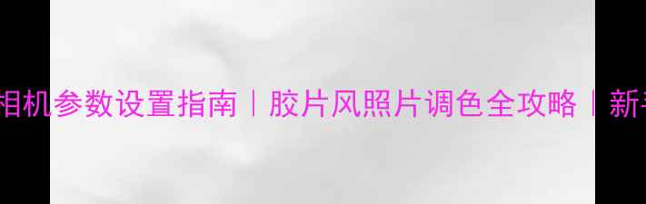 图片 📸VSco相机参数设置指南｜胶片风照片调色全攻略｜新手必看2