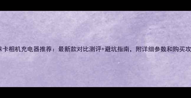 图片 📸徕卡相机充电器推荐：最新款对比测评+避坑指南，附详细参数和购买攻略1