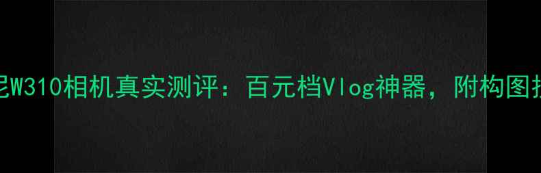 图片 📸新手必拍！索尼W310相机真实测评：百元档Vlog神器，附构图技巧+避坑指南📸1