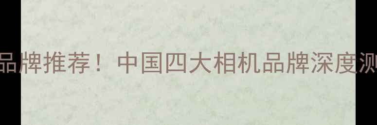 图片 📸最新国产相机品牌推荐！中国四大相机品牌深度测评，附选购指南