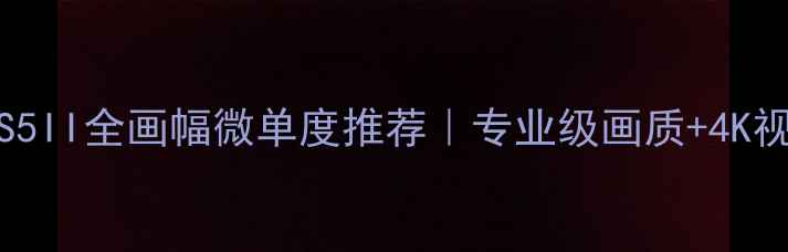 图片 📸松下LumixS5II全画幅微单度推荐｜专业级画质+4K视频双修神器2