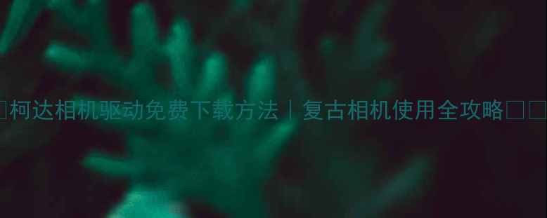 图片 📸柯达相机驱动免费下载方法｜复古相机使用全攻略📸💻2