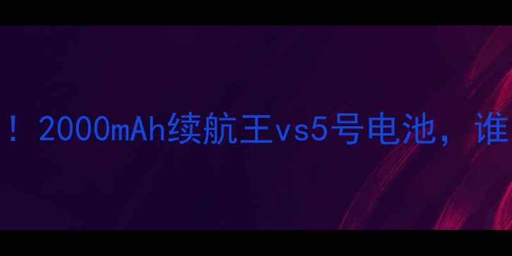 图片 📸沣标相机电池实测！2000mAh续航王vs5号电池，谁才是你的拍照救星？