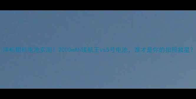 图片 📸沣标相机电池实测！2000mAh续航王vs5号电池，谁才是你的拍照救星？2