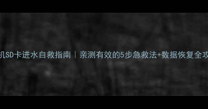 图片 📸相机SD卡进水自救指南｜亲测有效的5步急救法+数据恢复全攻略🔧