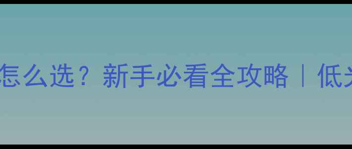 图片 📸相机感光度怎么选？新手必看全攻略｜低光拍摄不糊片2