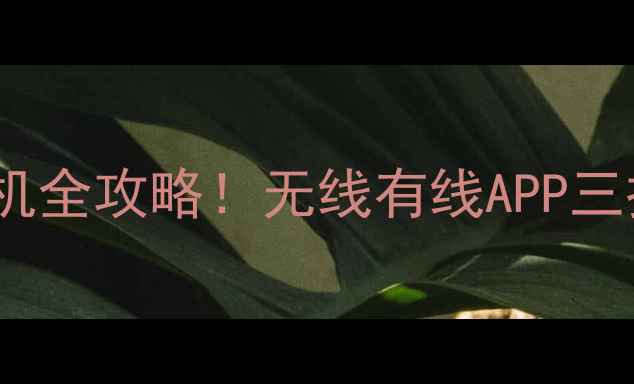 图片 📸索尼相机传照片到手机全攻略！无线有线APP三招搞定，附详细教程📱1