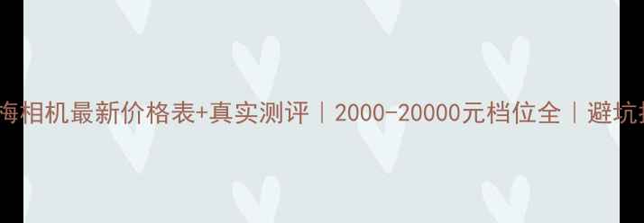 图片 📸红梅相机最新价格表+真实测评｜2000-20000元档位全｜避坑指南1