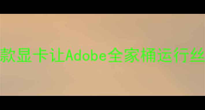 图片 🔥AMD显卡党必看！亲测这5款显卡让Adobe全家桶运行丝滑，效率翻倍！附详细对比