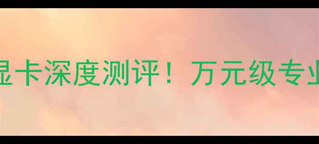 图片 🔥丽台P6000工作站显卡深度测评！万元级专业卡到底值不值？🔥2