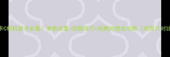 图片 🔥徕卡C相机新手必看！参数设置+拍照技巧+后期处理全攻略（附原片对比图）