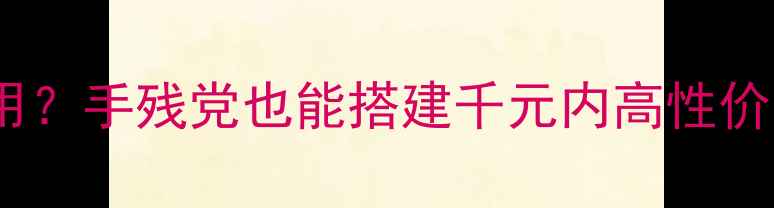 图片 🔥服务器当电脑用？手残党也能搭建千元内高性价比办公电脑！🔥2