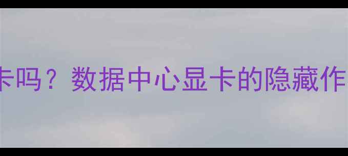 图片 🔥服务器需要显卡吗？数据中心显卡的隐藏作用与选购指南💻2