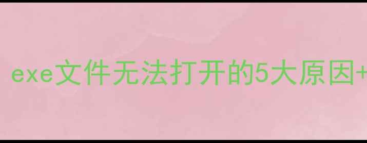 图片 🔥电脑安装程序总崩溃？exe文件无法打开的5大原因+最新修复教程！💻❗️2