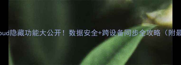 图片 🔥苹果电脑iCloud隐藏功能大公开！数据安全+跨设备同步全攻略（附最新使用教程）2